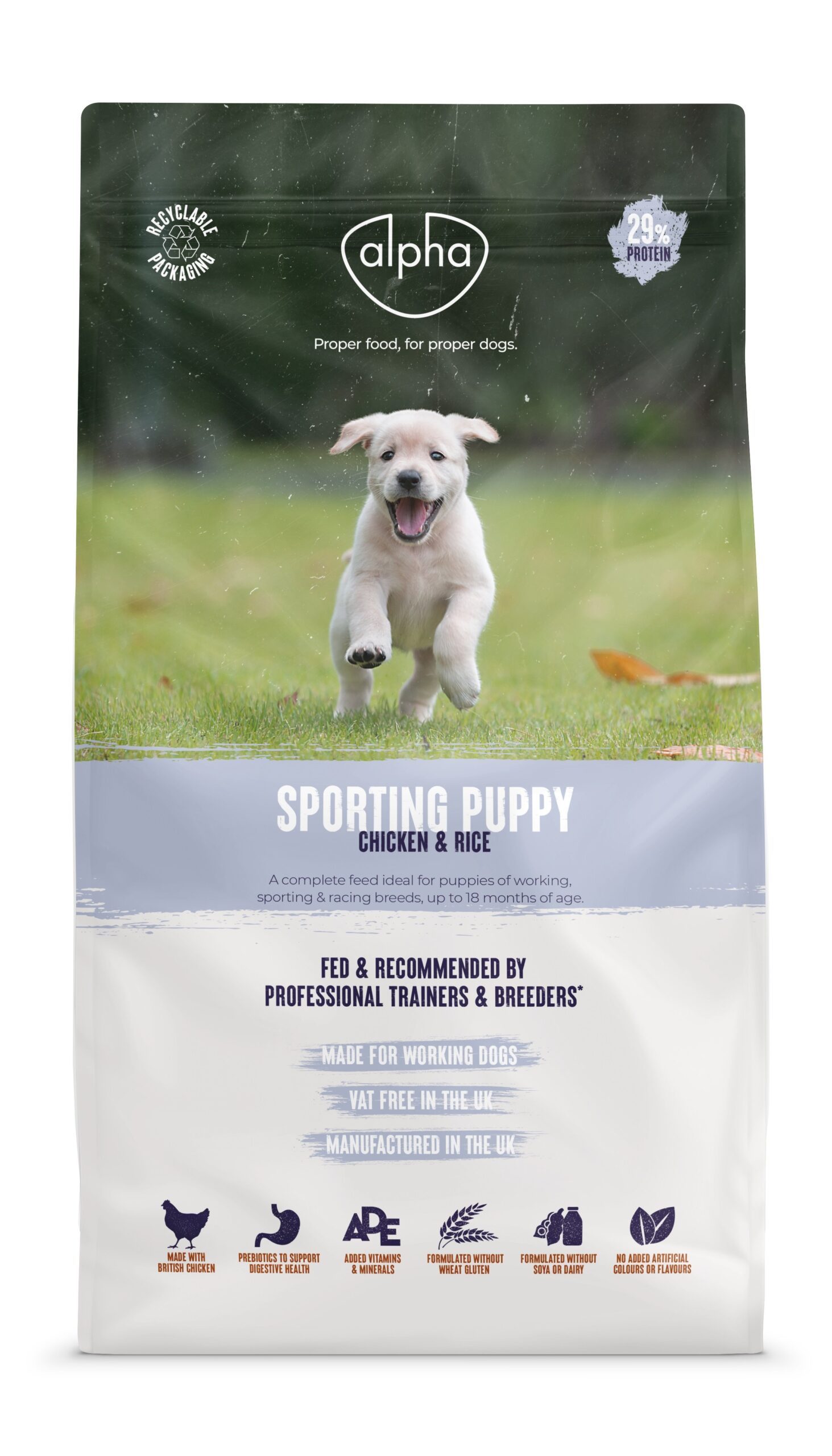 Alpha sporting puppy chicken & Rice