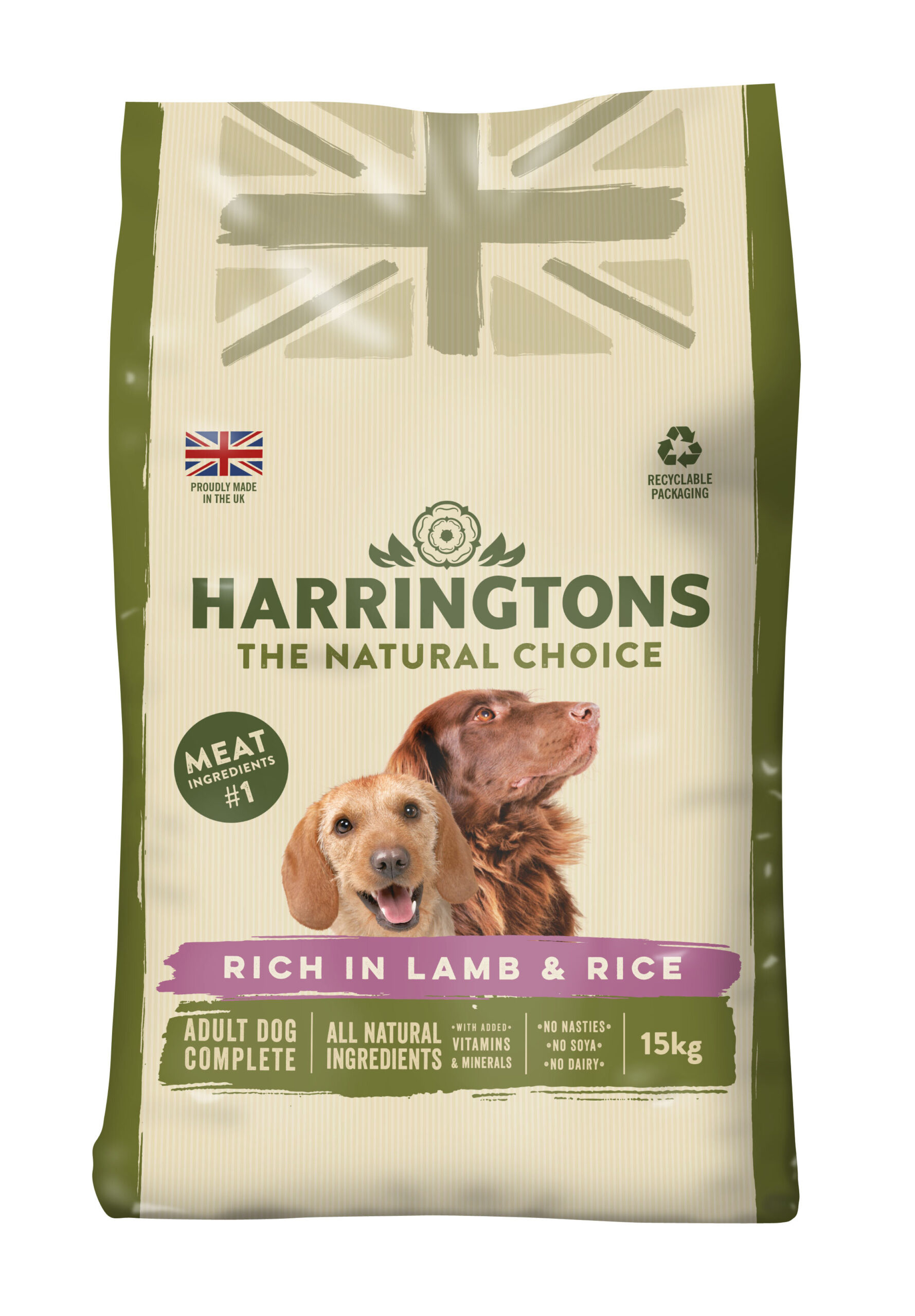 Harringtons The natural choice. Rich in Lamb & Rice